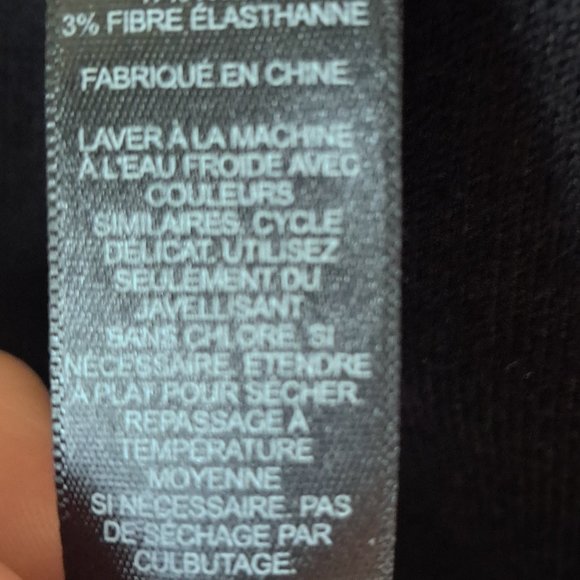 Express Black & White long sleeve ruched sweater dress. Size Med - Picture 5 of 7